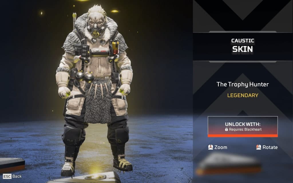 the trophy hunter caustic skin rarest