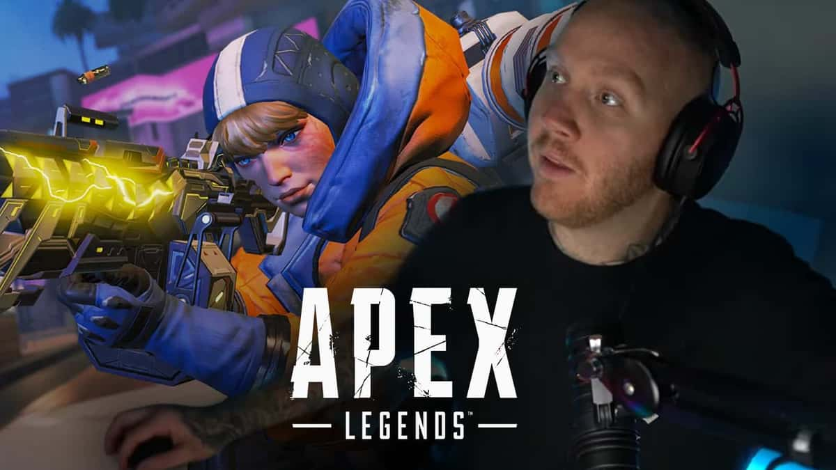 TimTheTatman stares at Apex Legends after saying he doesn't want to play it anymore.