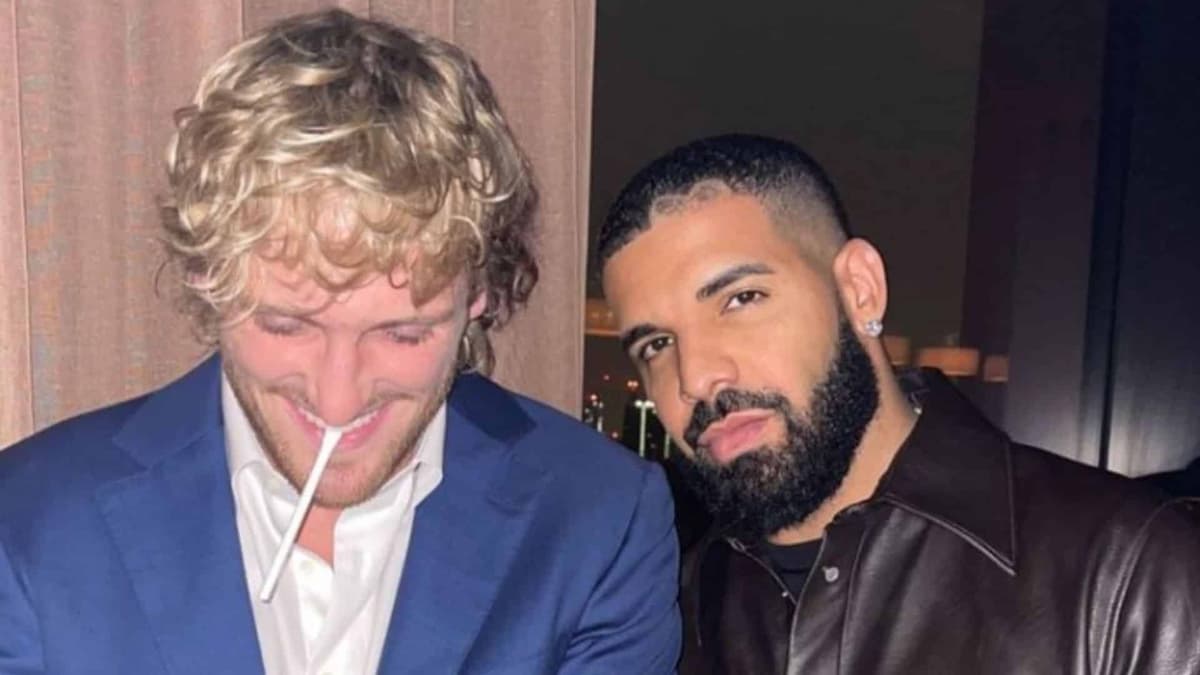 Logan Paul and Drake at a party