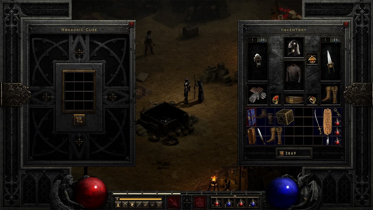 Diablo 2 Horadric Cube layout