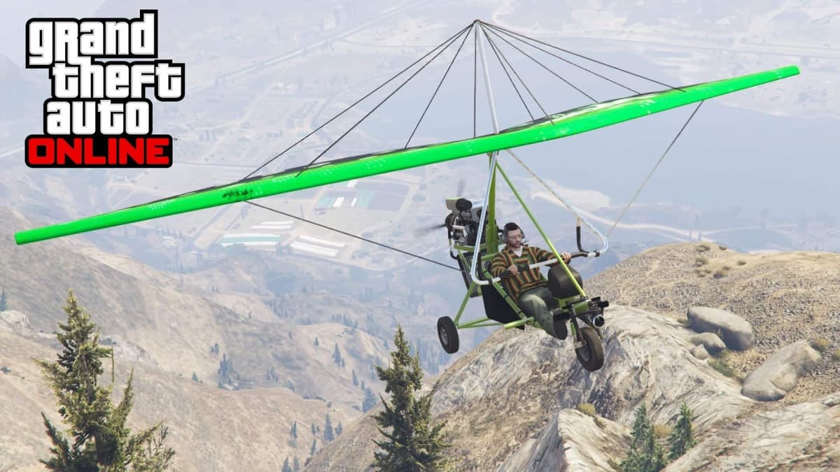 GTA Online ultralight flying around Mt Chilliad