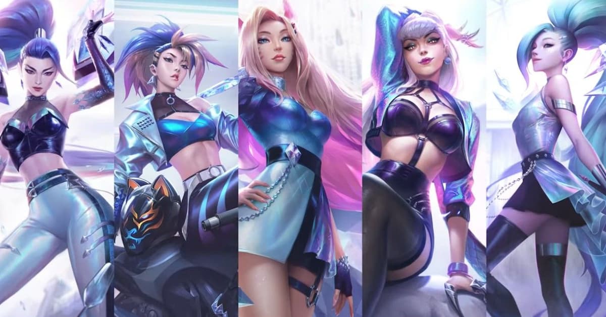 K/DA ALL OUT Seraphine Kai'Sa Evelynn Akali Ahri