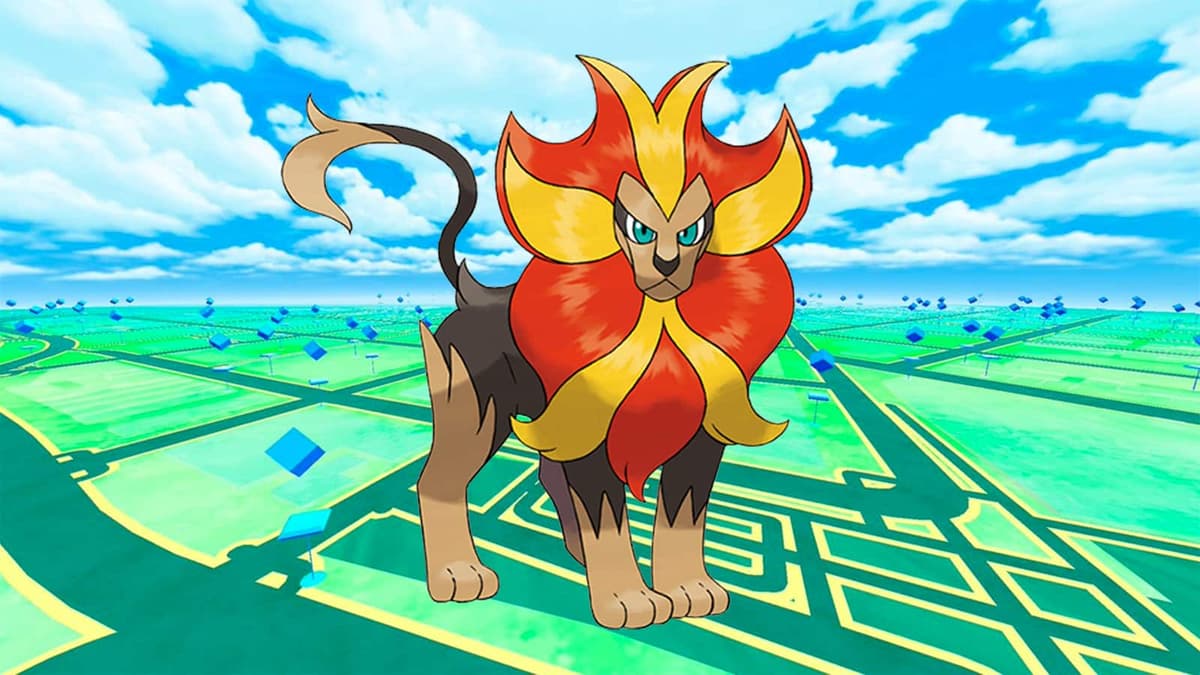 Pyroar appearing in the Pokemon Go little jungle cup