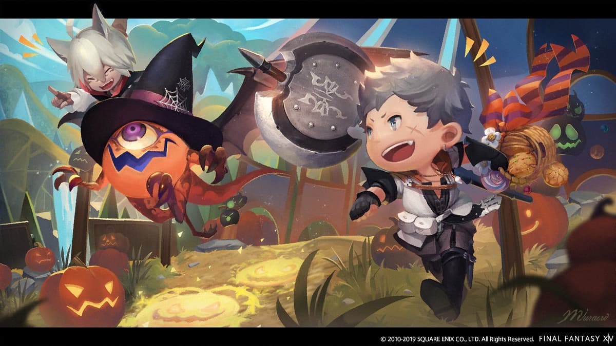 FFXIV All Saints Wake Halloween event pumpkin Lalafel