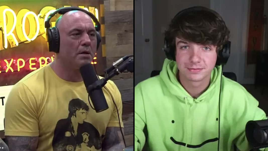 Joe Rogan and Karl Jacobs side-by-side