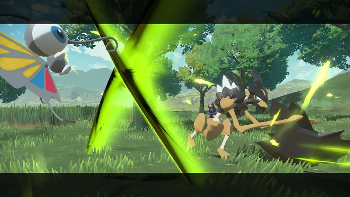 Pokemon Legends Arceus Kleavor attacking scene