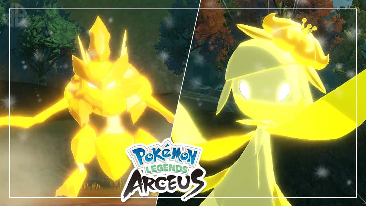 Pokemon Legends Arceus Noble Pokemon Kleavor and Lilligant screenshots.