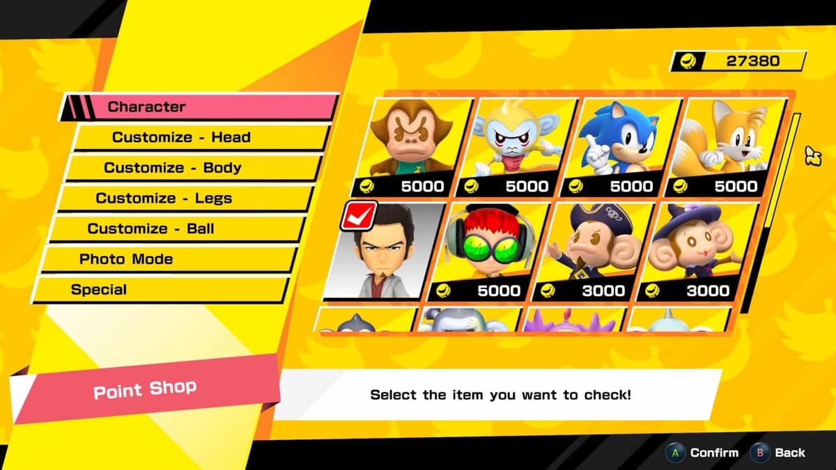 Super Monkey Ball Banana Mania characters