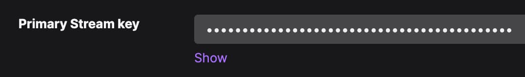 Twitch stream key