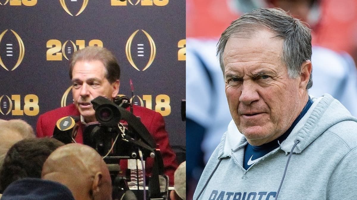 American football coaches Nick Saban and Bill Belichick