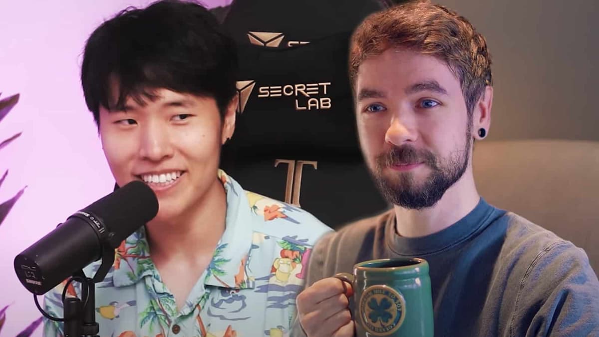 OfflineTV member Disguised Toast next to YouTuber Jacksepticeye image