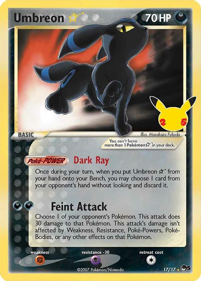 Pokemon Celebrations Umbreon Card