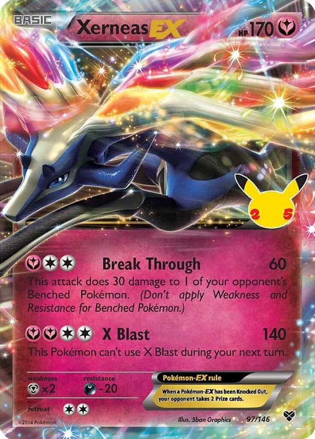 Pokemon Celebrations Xerneas card