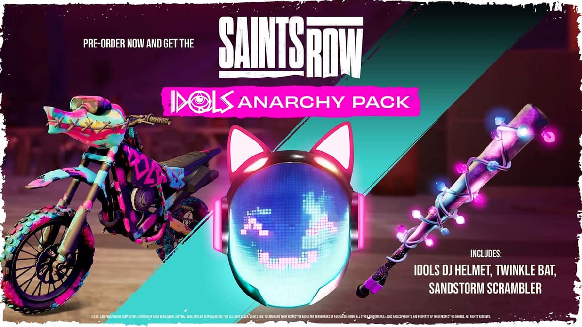 The pre-order bonuses in Saints Row