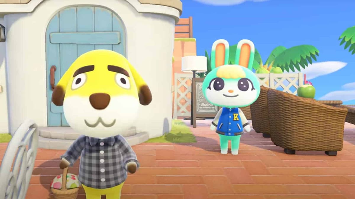 sasha and frett in animal crossing new horizons 2.0 update