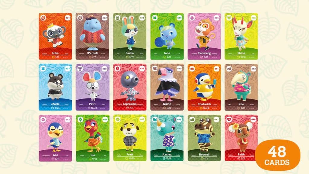 series 5 animal crossing amiibo cards