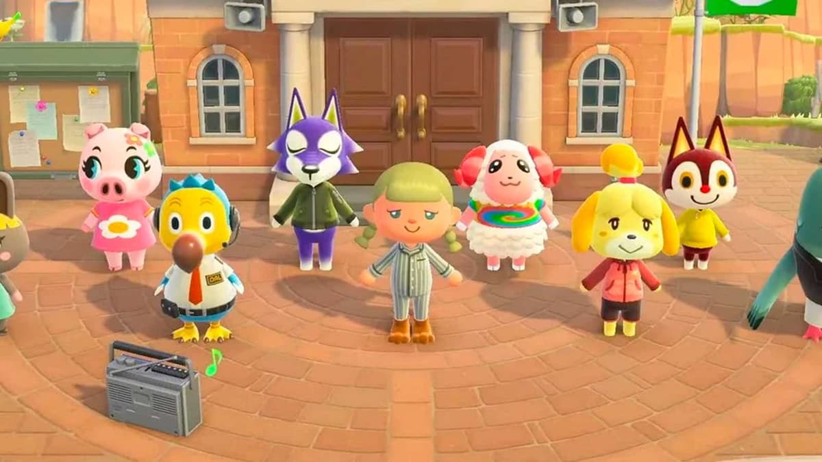 animal crossing new horizons stretching