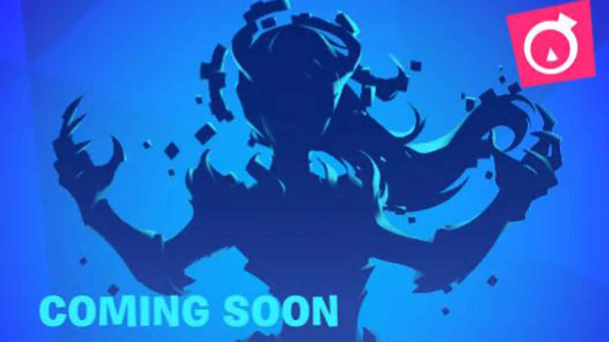 A silhouette of the Cube Queen Secret Skin in Fortnite Season 8