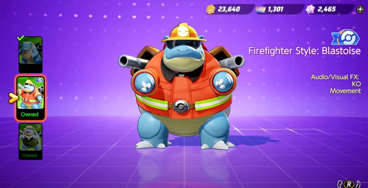 Pokemon Unite Blastoise Firefighter holowear Halloween Festival