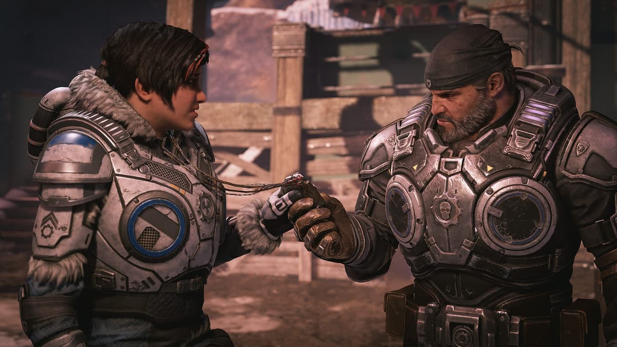 Gears 5 screenshot showing Kait and Marcus