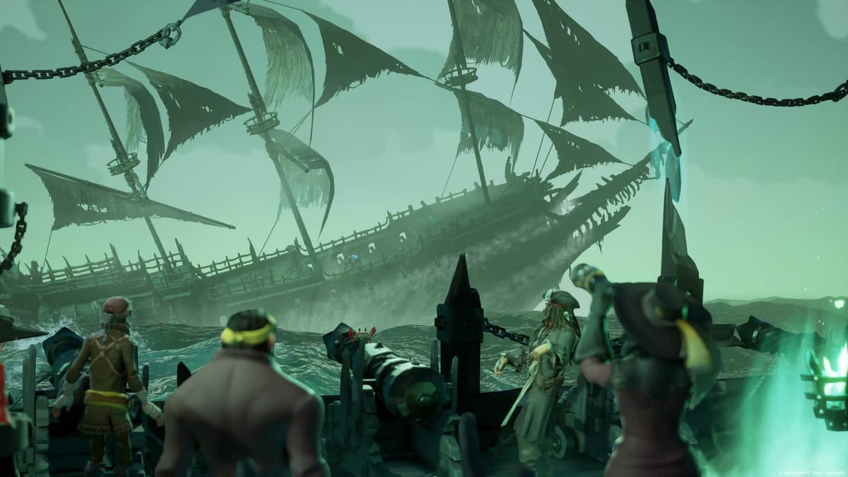 Sea of Thieves image showing a ghost ship