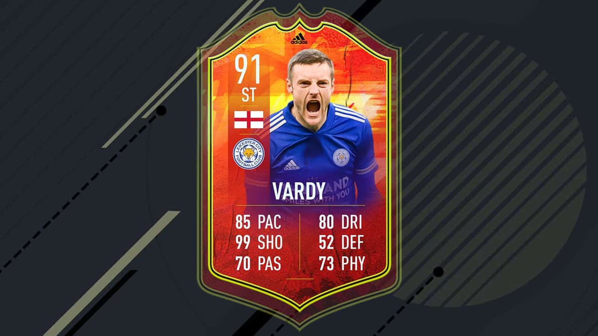 Jamie Vardy FIFA 22 Adidas concept card.