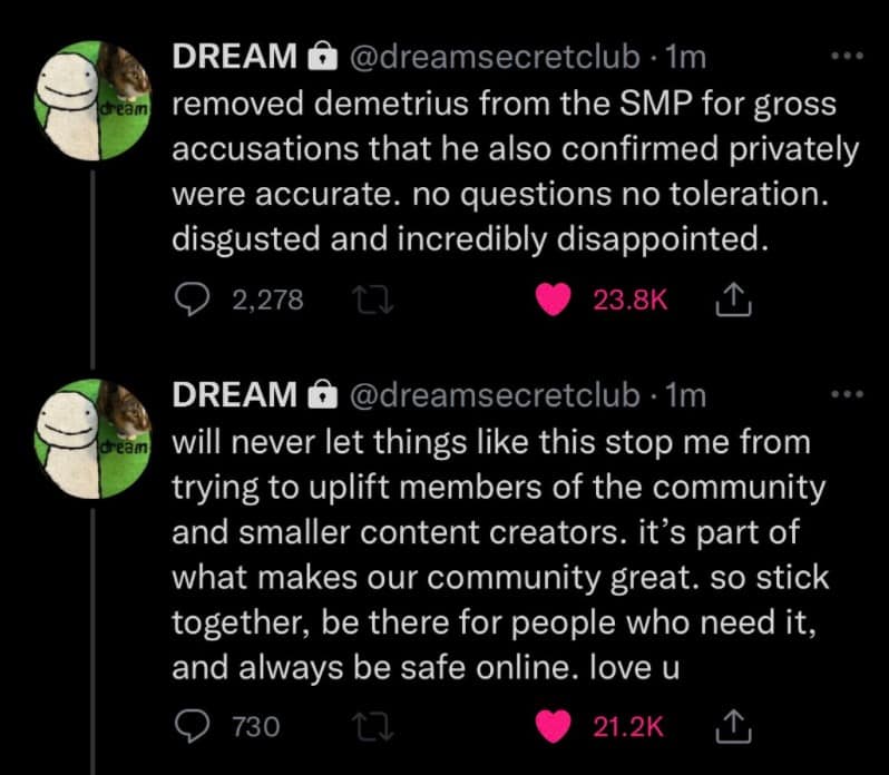 Dream on Twitter