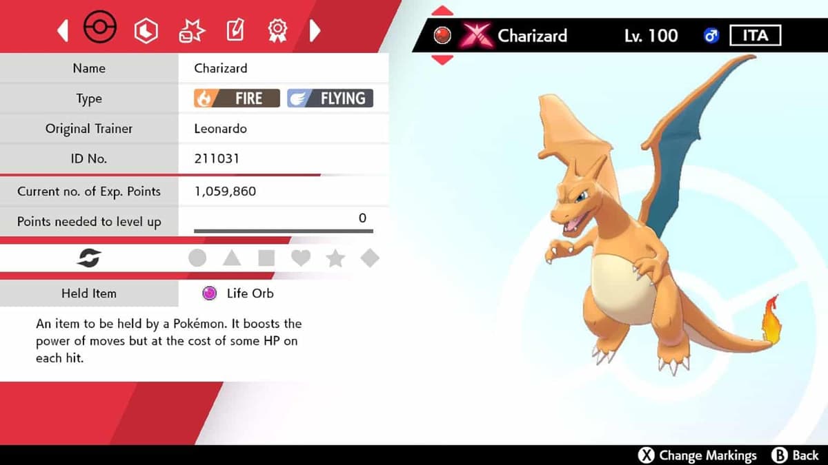 leonardo's charizard pokemon sword shield