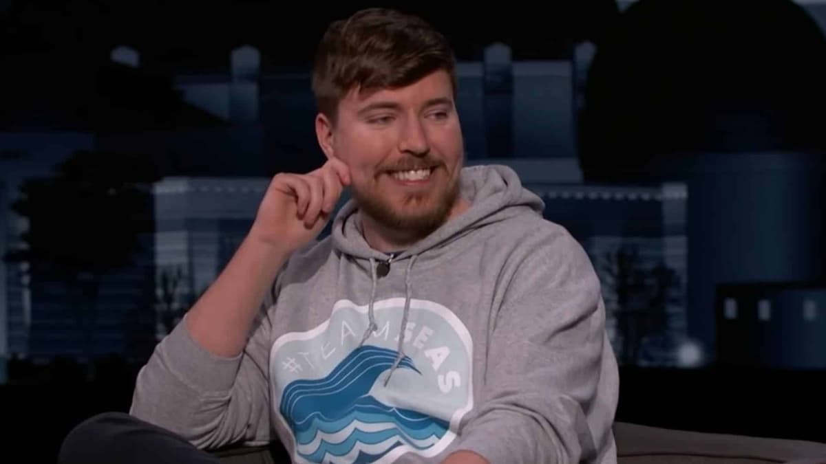 MrBeast smiling on Jimmy Kimmel Live