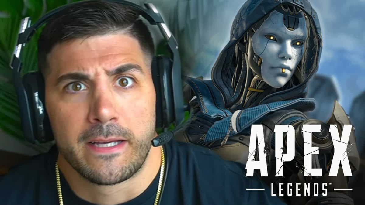 NICKMERCS looks annoyed at Apex Legends Ash Legend.