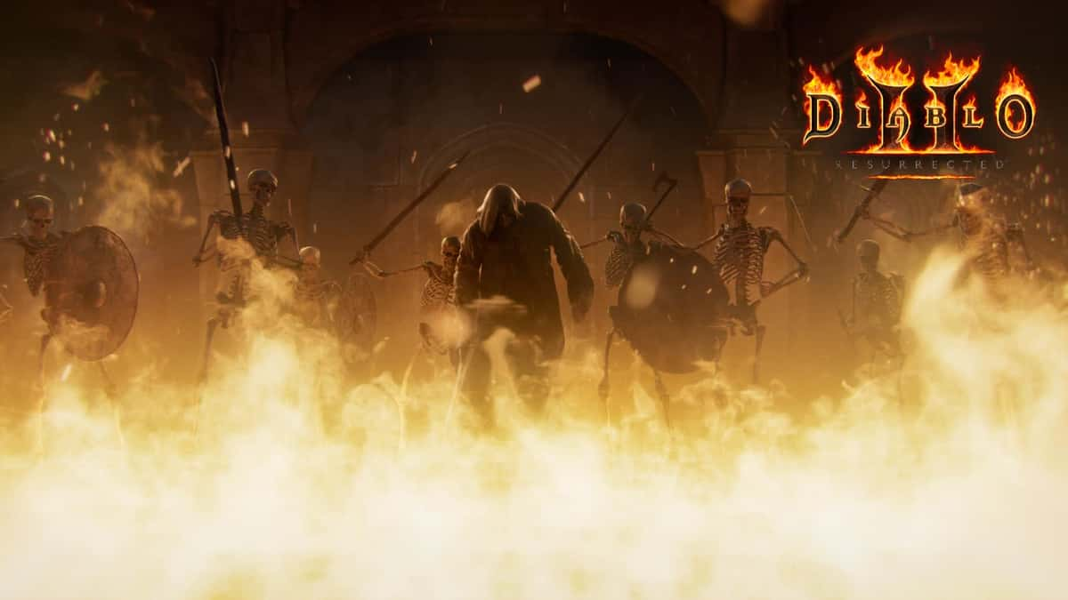 diablo 2 resurrected skeletons in fire