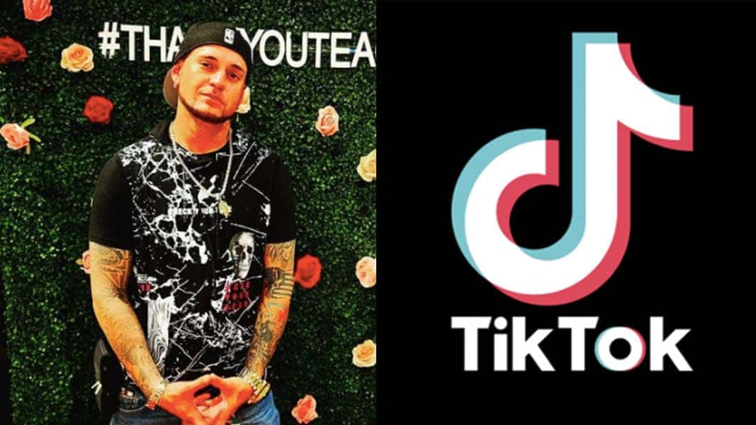 TikToker Cybermax alongside TikTok logo