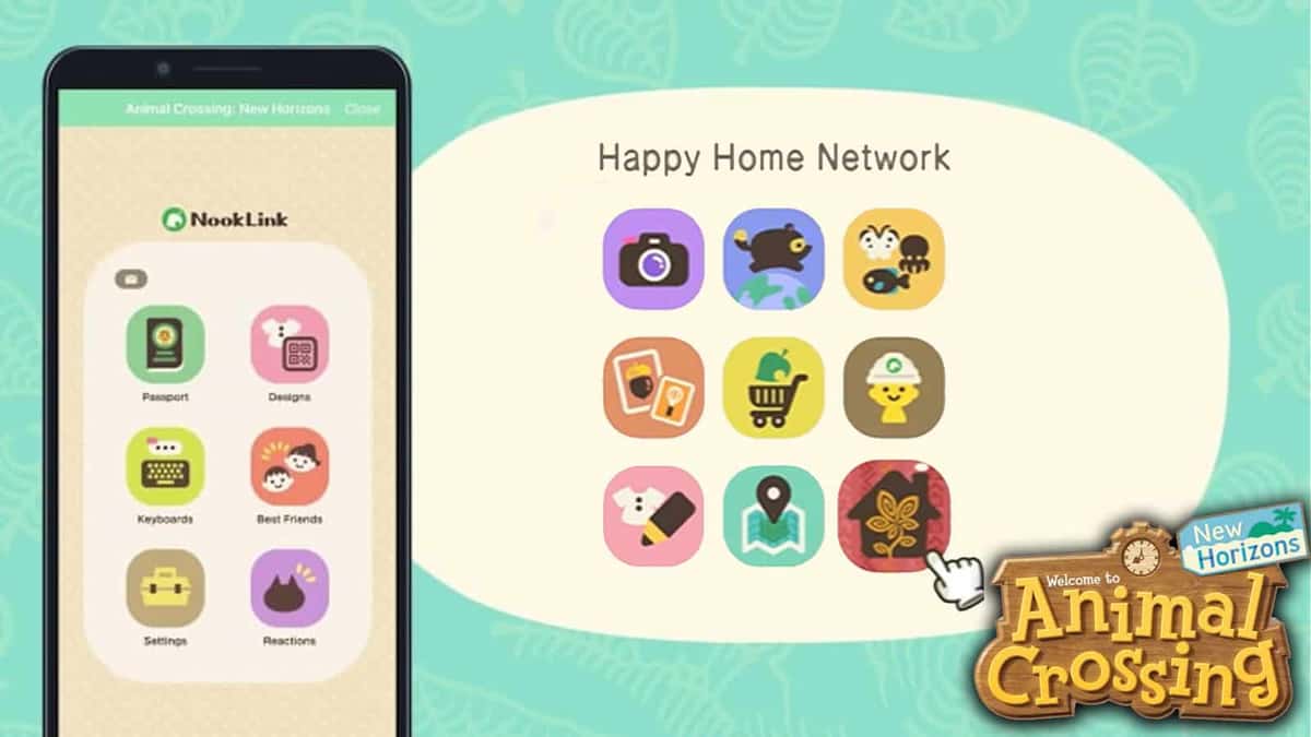 A screenshot of the Happy Home Network App in Animal Crossing New Hroizons.