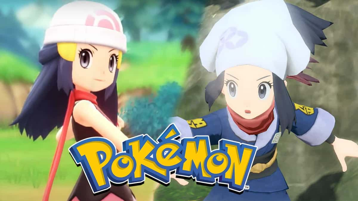 Pokemon Brilliant Diamond & Shining Pearl Dawn next to Legends Arceus Dawn screenshots