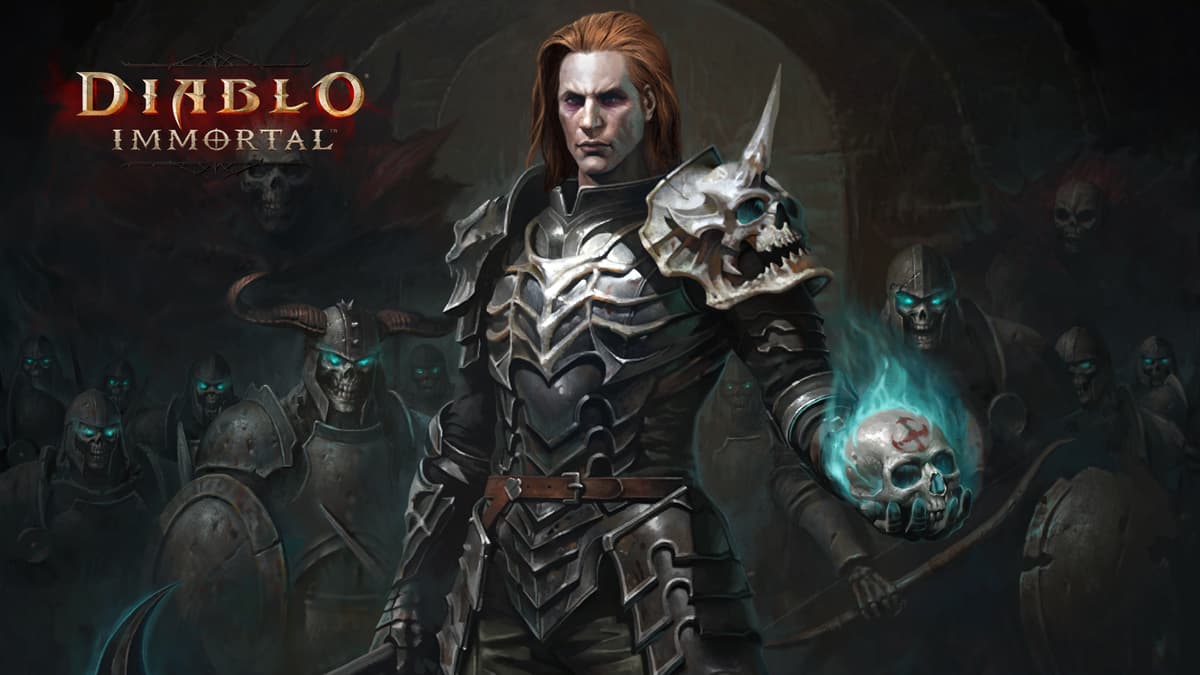 diablo immortal necromancer with skeletons