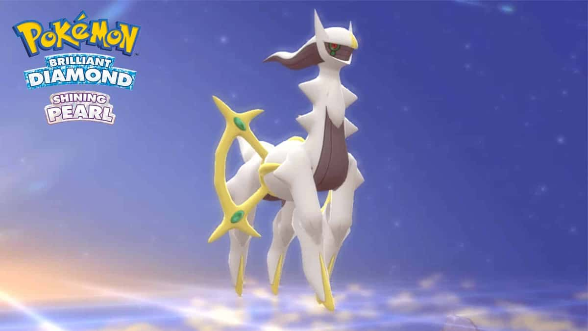 Arceus appearing in Pokemon Brilliant Diamond and Shining Pearl