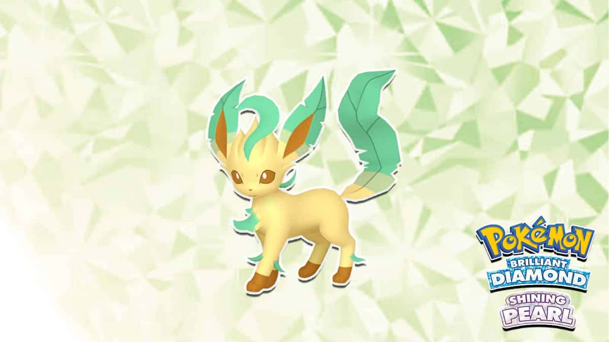 leafeon in pokemon brilliant diamond shining pearl