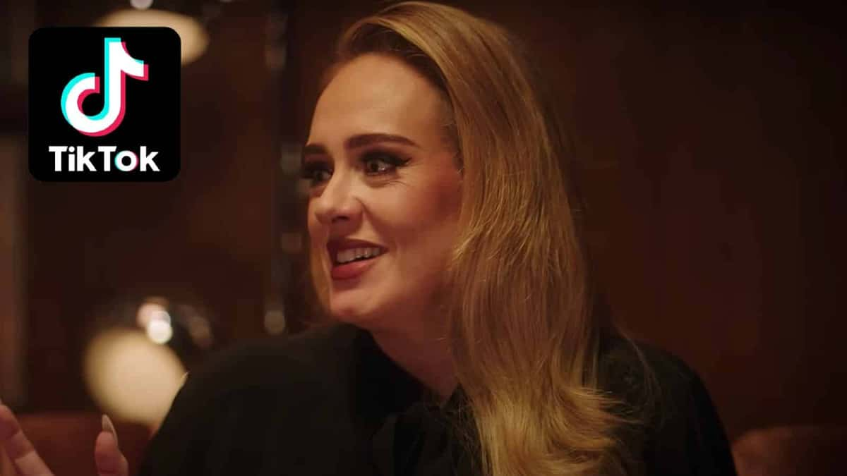 Adele next to the TikTok logo