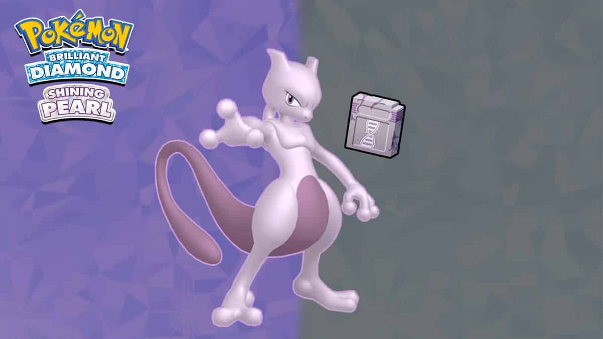 Pokemon Brilliant Diamond & Shining Pearl Mewtwo profile art