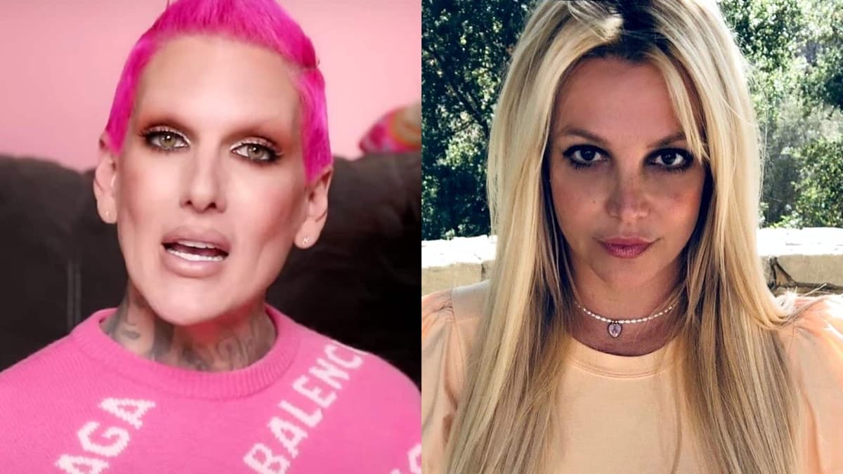 Jeffree Star next to Britney Spears