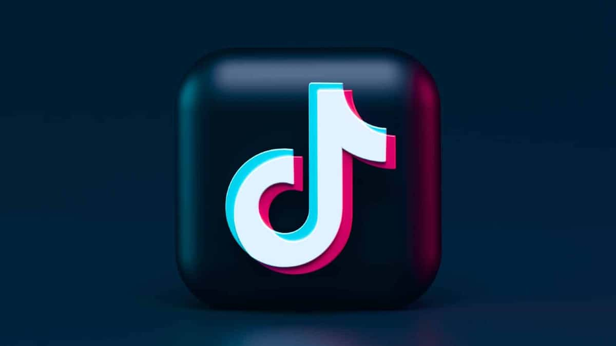 TikTok logo on a dark background