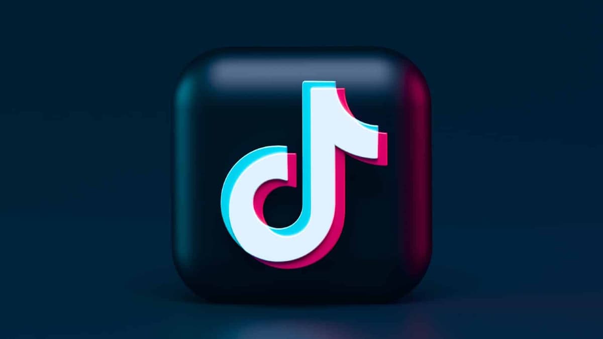 TikTok logo on a dark background