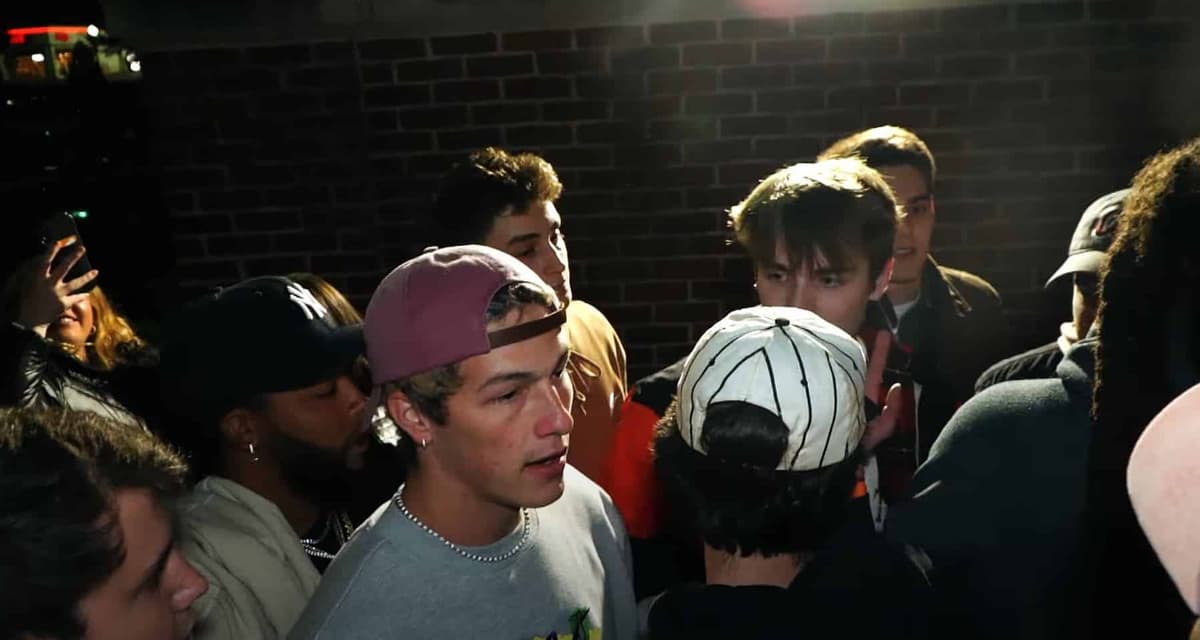 Tayler Holder in crowd frat party