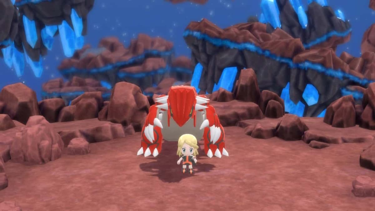 Pokemon Brilliant Diamond & Shining Pearl Groudon Battle Spawn screenshot