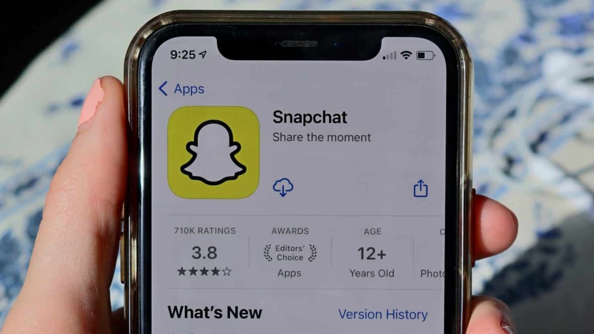 Snapchat on the app store