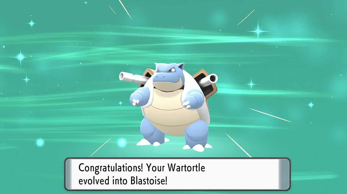 blastoise evolving in pokemon bdsp