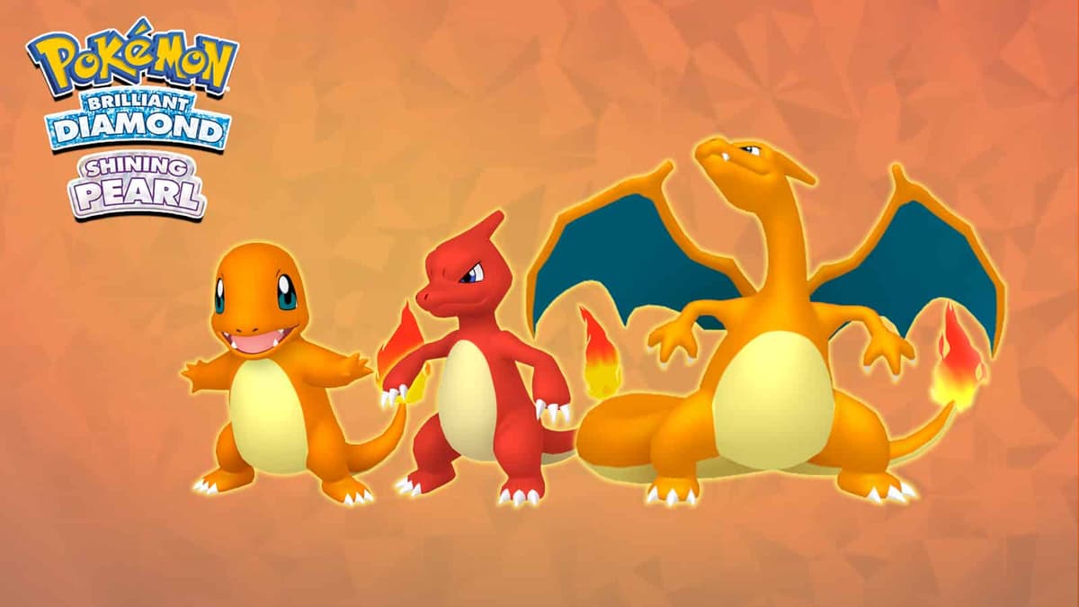 Pokemon Brilliant Diamond & Shining Pearl Charizard evolution line image