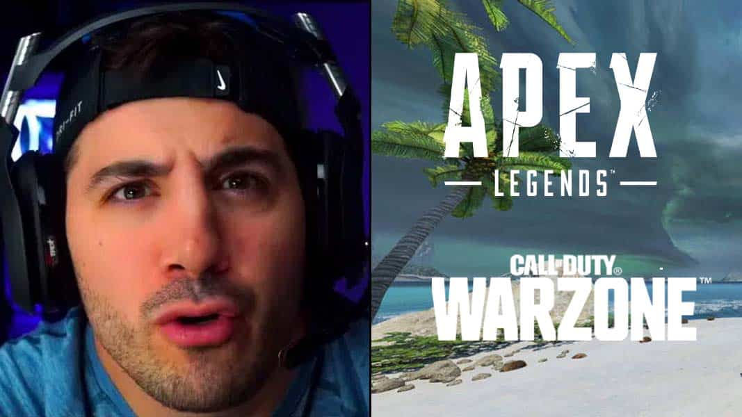 NICKMERCS next to Apex and Warzone logos