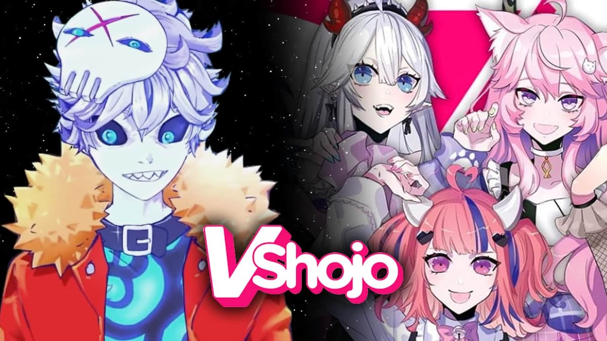 Nux Taku next to VShojo idols Veibae, Nyanners, and Ironmouse