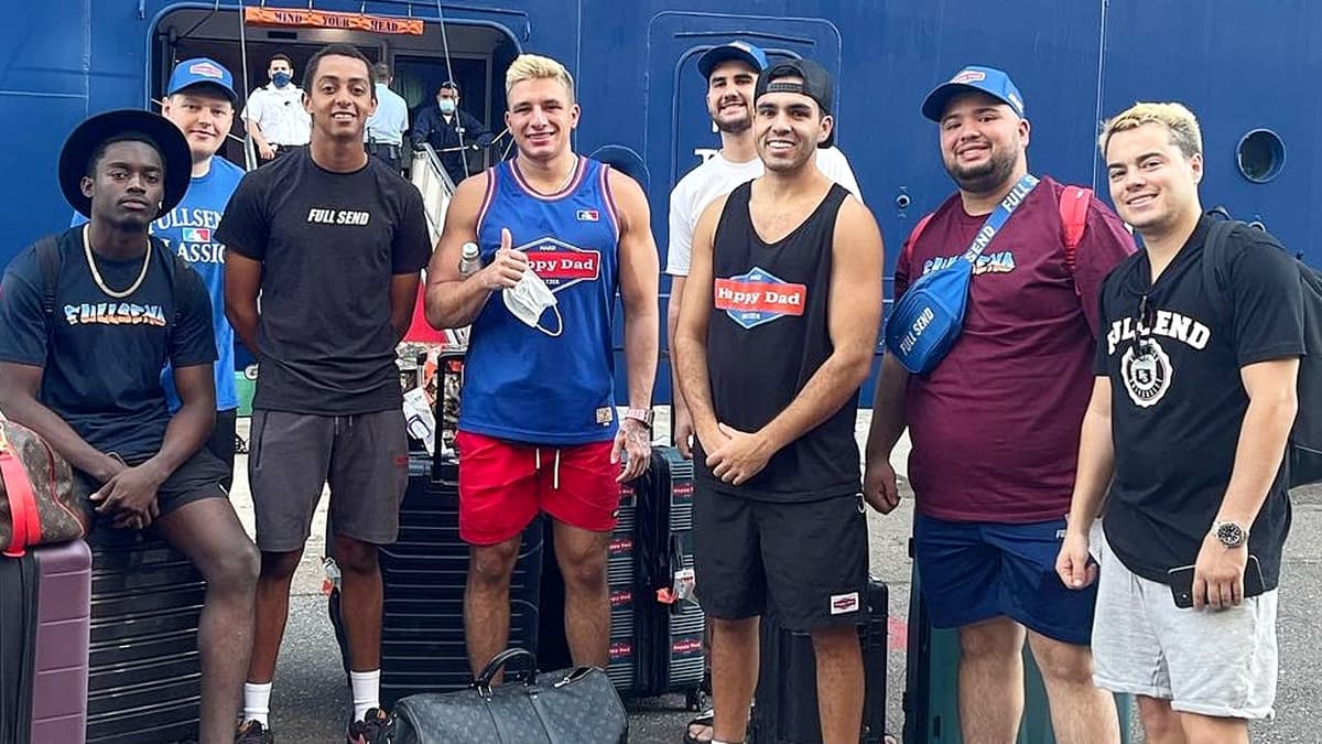 NELK Boys standing in front of cruise ship